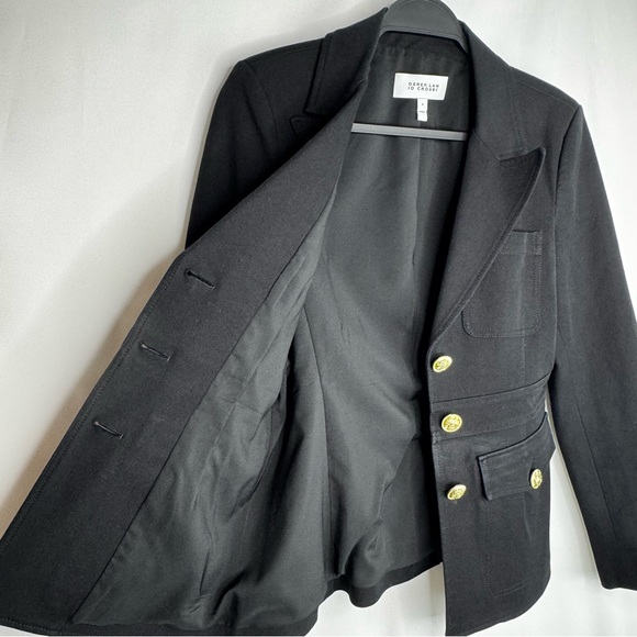 Derek Lam Black Blazer with Gold Button Accents - Picture 2 of 9